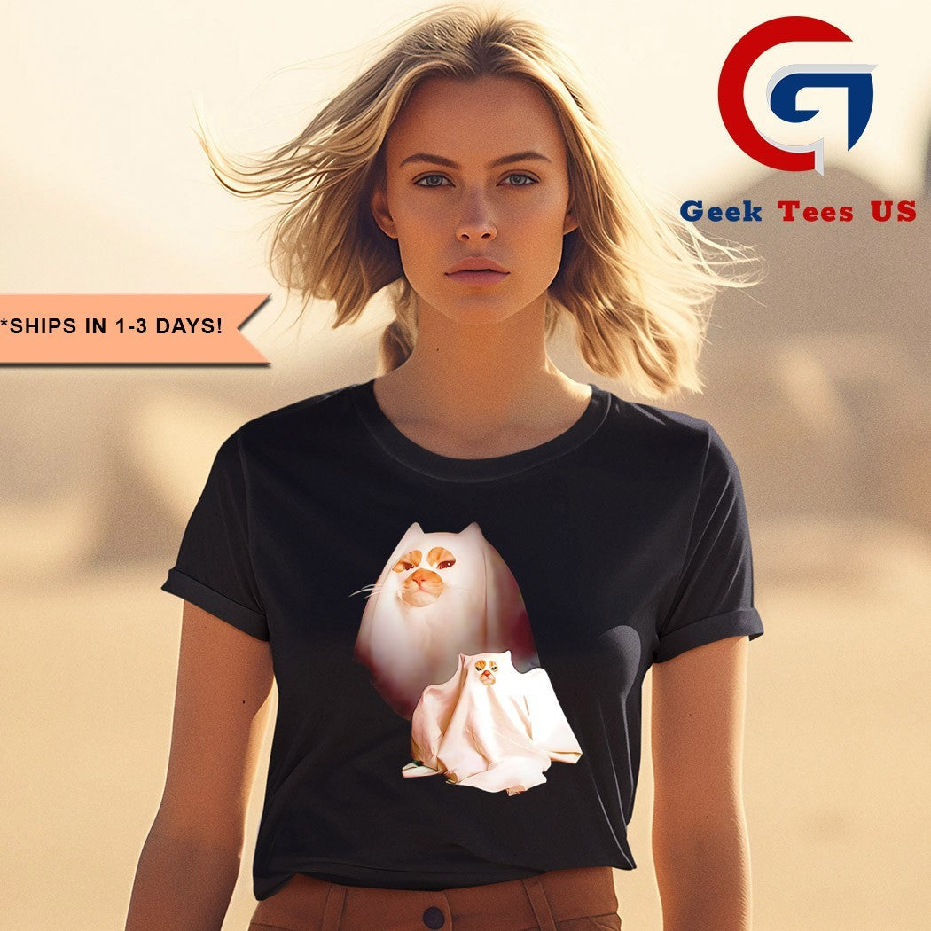 Ghost Kitten Cat Halloween 2025 shirt