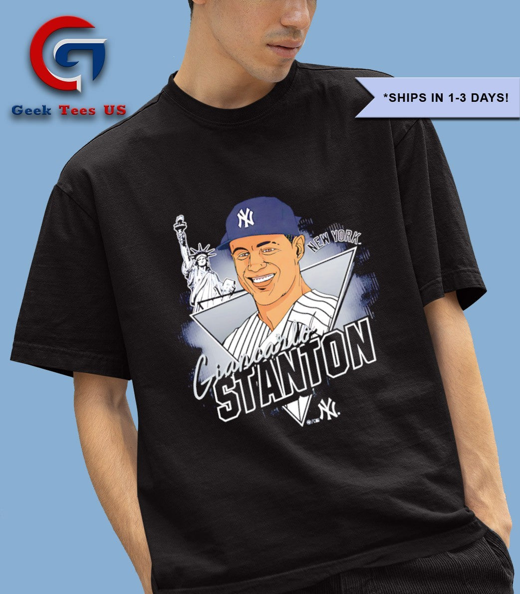 Giancarlo Stanton big head New York Yankees baseball player 2025 signature shirt