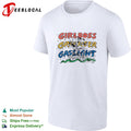 Girlboss gatekeep gaslight bold colorful lettering with snake illustration shirt