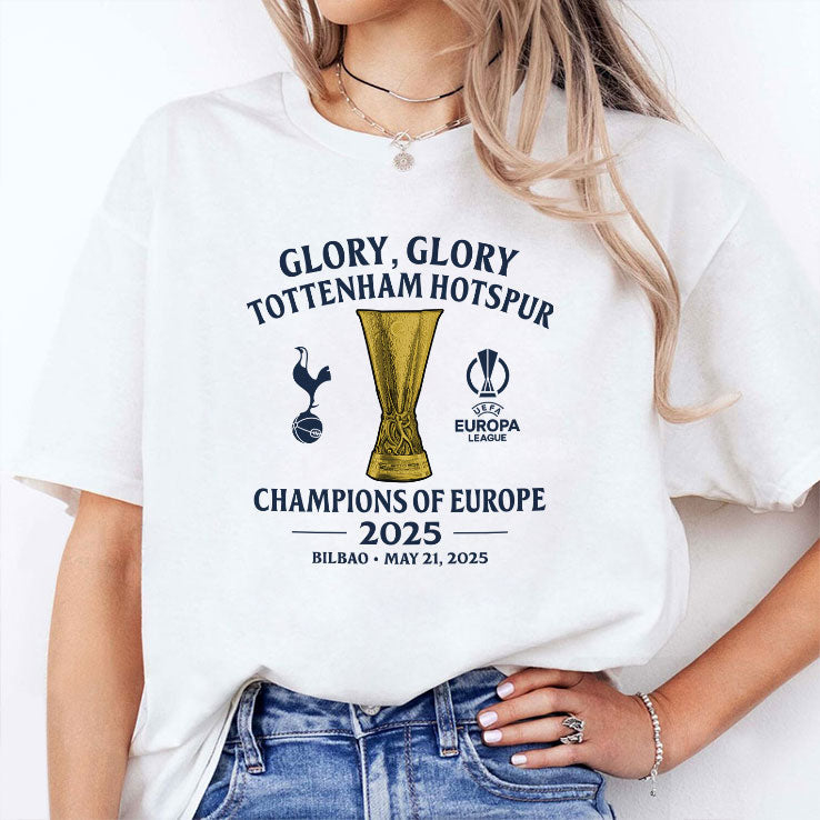 Glory Glory Tottenham Hotspur Champions Of Europe 2025 Shirt