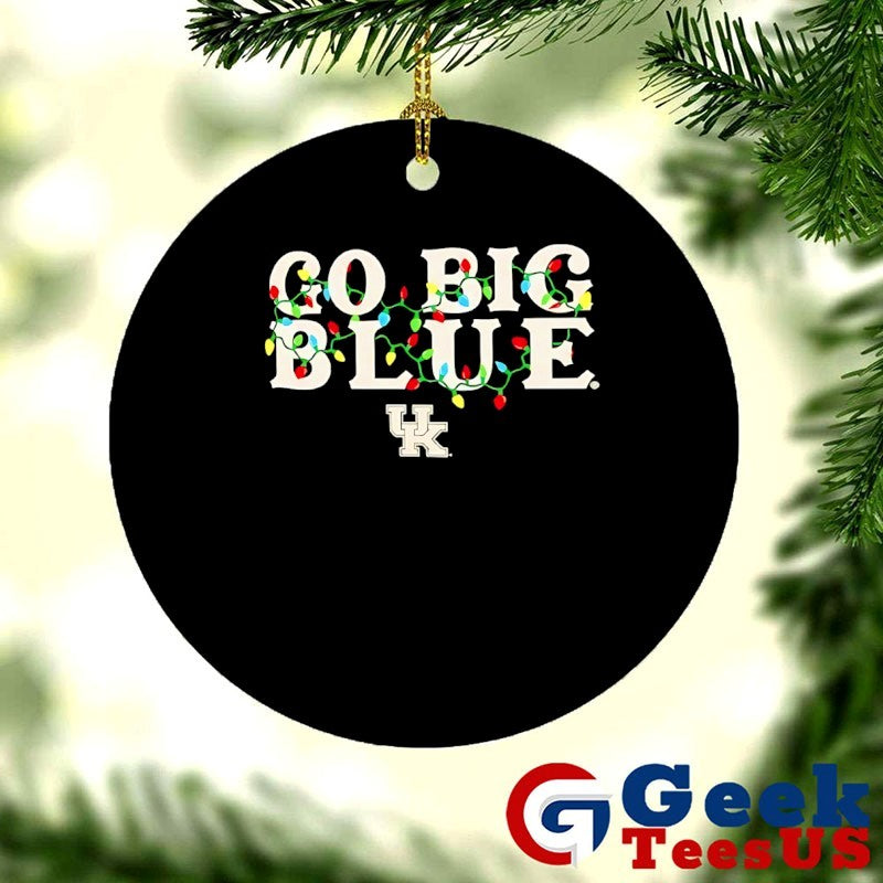 Go Big Blue Kentucky Wildcats string lights Christmas logo shirt