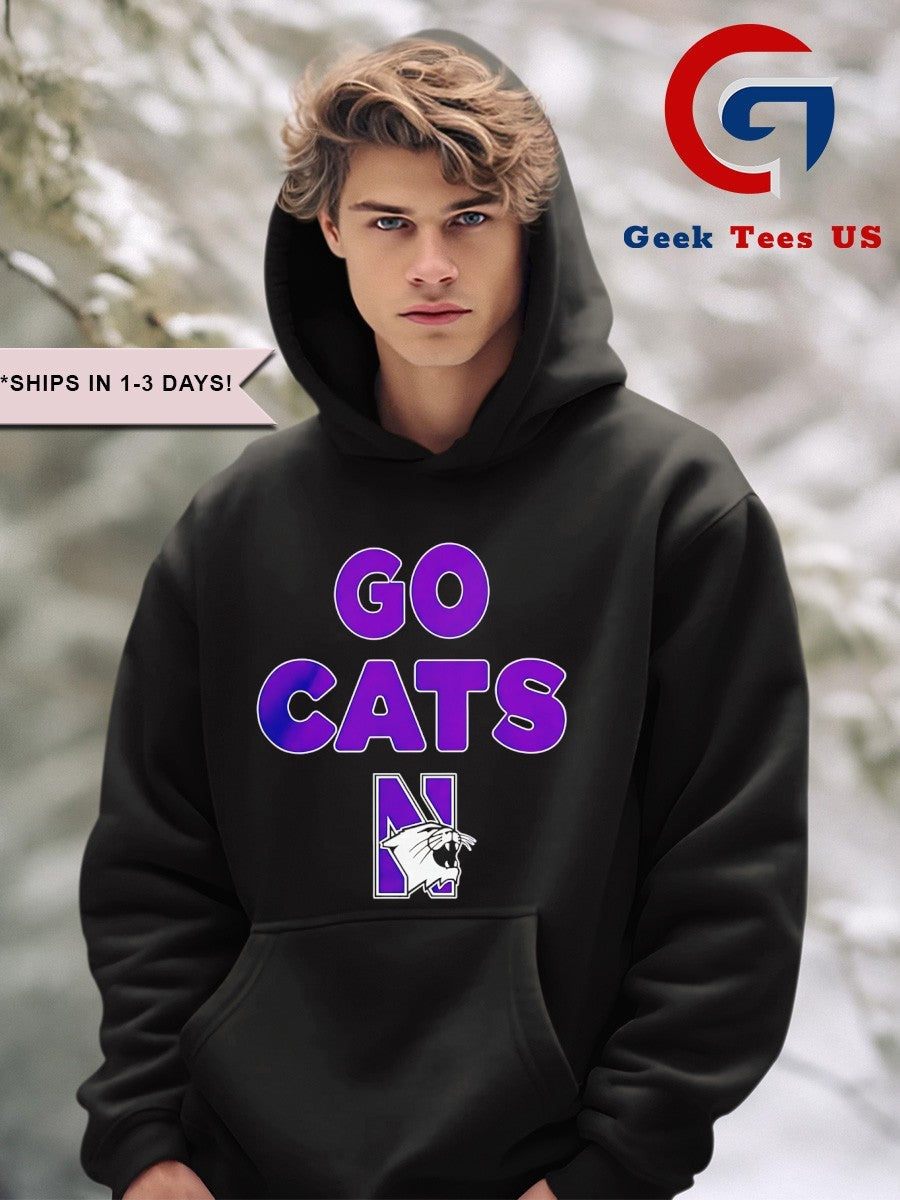 Go Cats Northwestern Wildcats slogan logo shirt