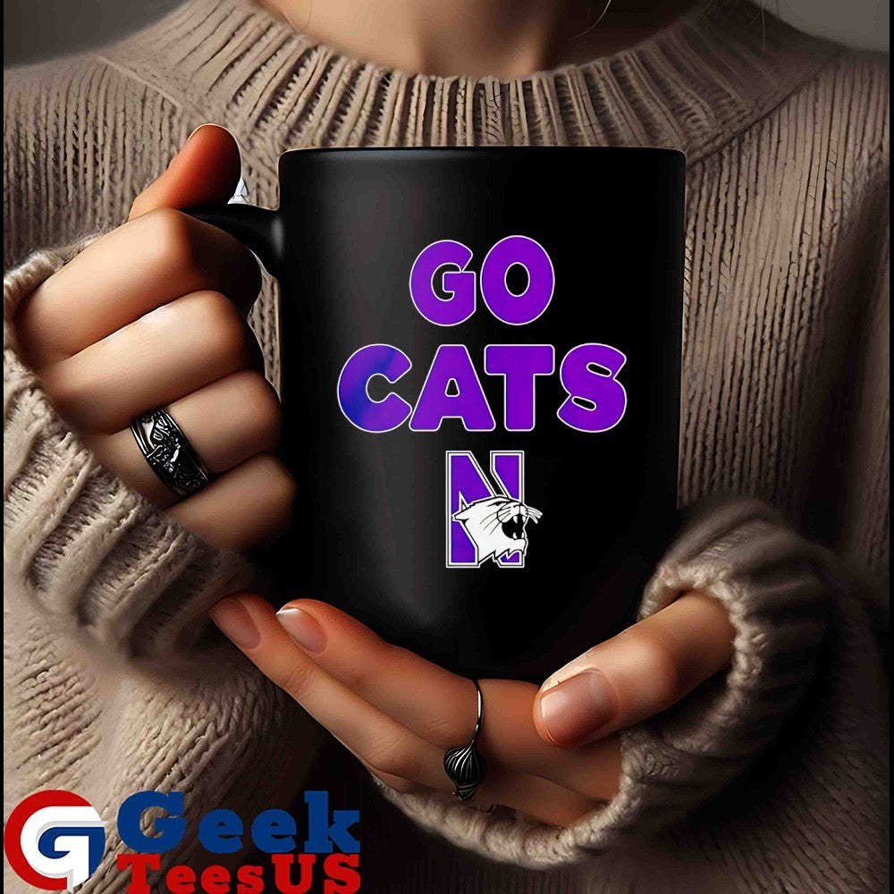Go Cats Northwestern Wildcats slogan logo shirt