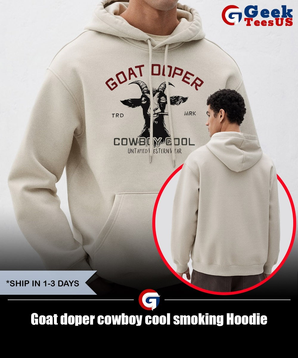 Goat doper cowboy cool smoking shirt