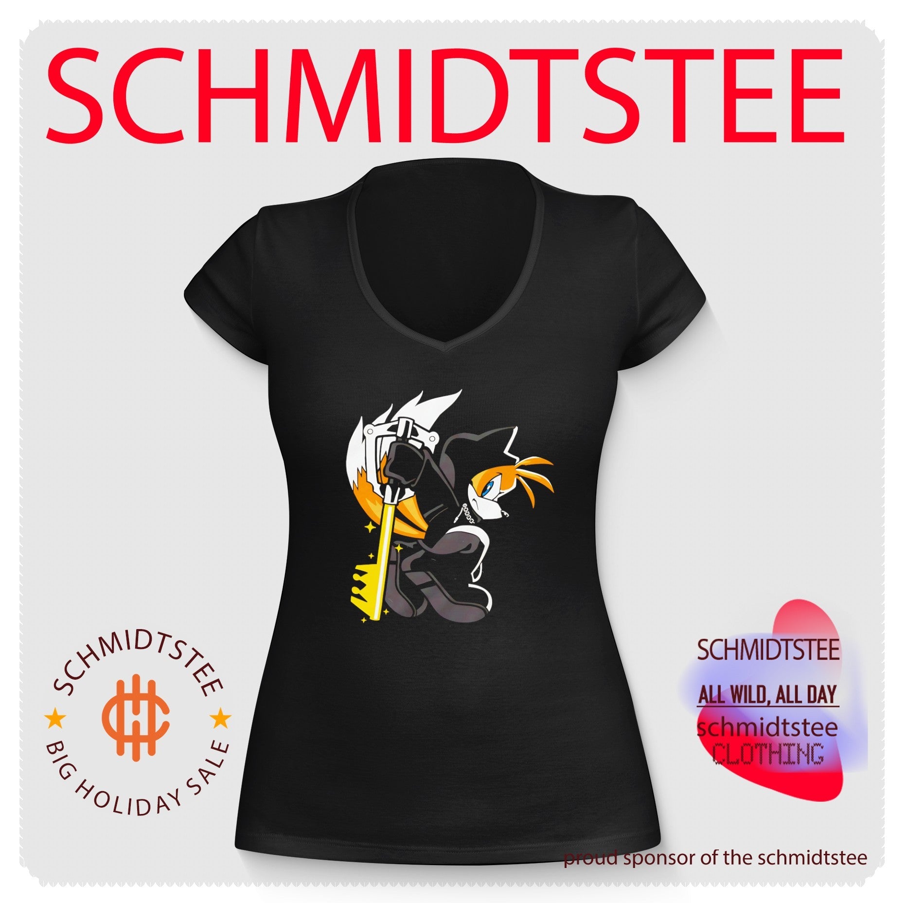 GoblinTengu Yellow Black Hooded Cat Keyblade Warrior shirt