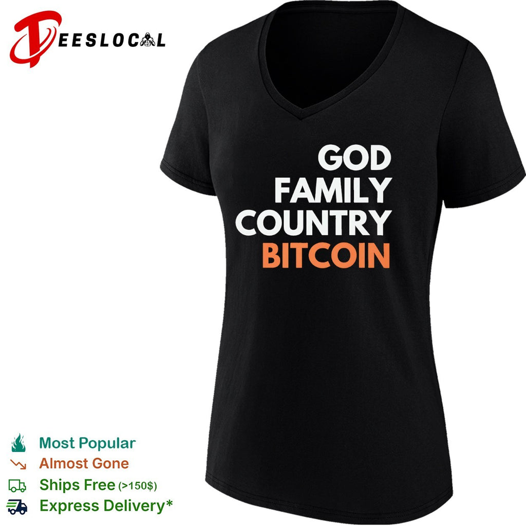 God Family Country Bitcoin Crypto shirt