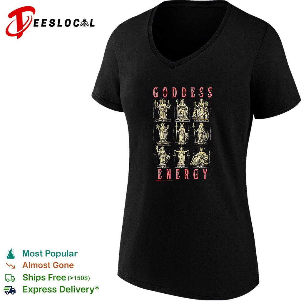 Goddess energy Greek mythology grid shirt
