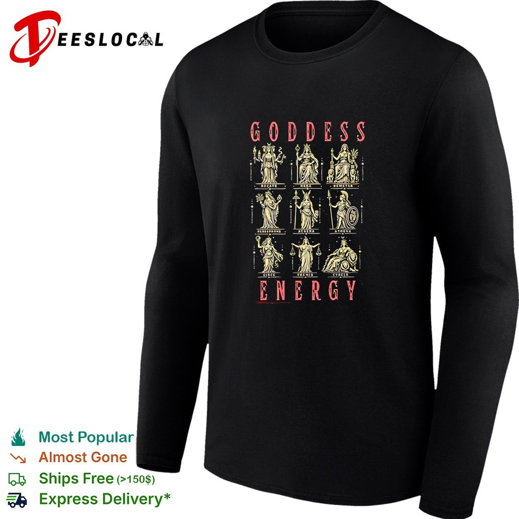 Goddess energy Greek mythology grid shirt