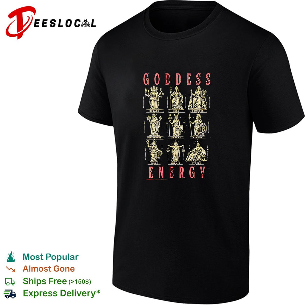 Goddess energy Greek mythology grid shirt