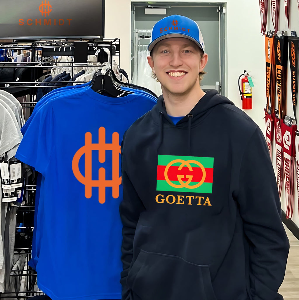 Goetta Designer Label flag logo shirt