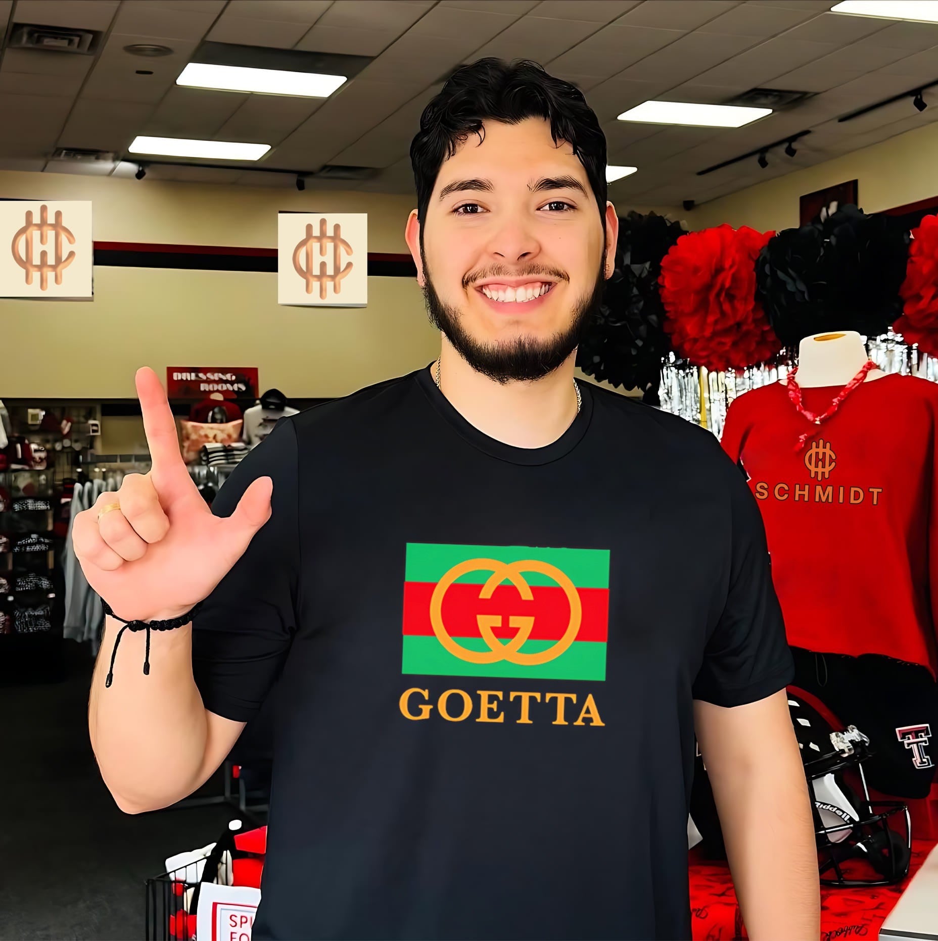 Goetta Designer Label flag logo shirt