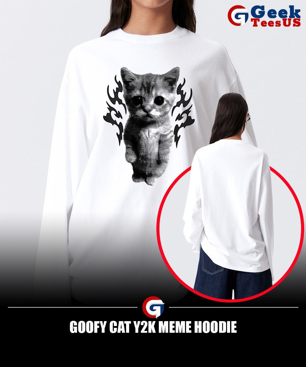 Goofy cat Y2K meme shirt