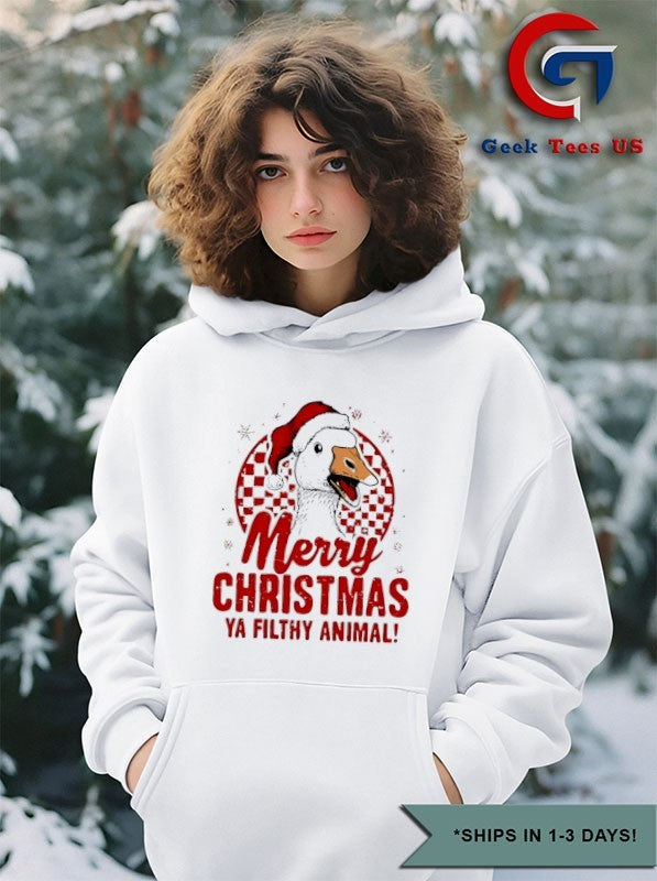 Goose Merry Christmas ya filthy animal shirt