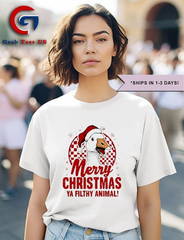 Goose Merry Christmas ya filthy animal shirt