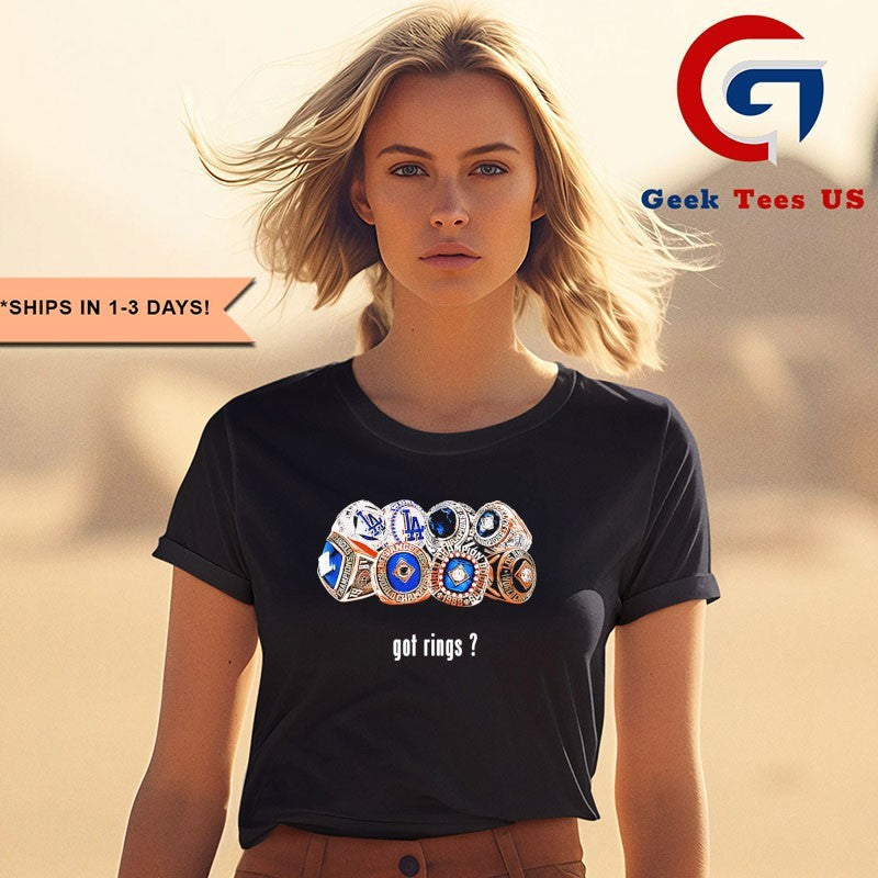 Got rings 9 Time Los Angeles Dodgers baseball Back to Back 2025 World Series shirt