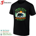 Grand Teton National Park bear walking beneath mountains Jackson Hole Wyoming shirt