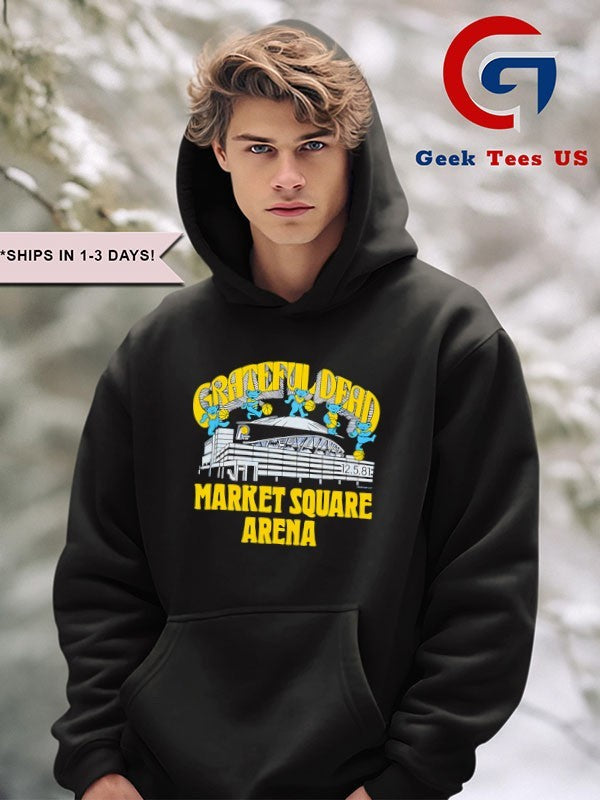Grateful Dead Bears Indiana Pacers NBA Market Square Arena shirt