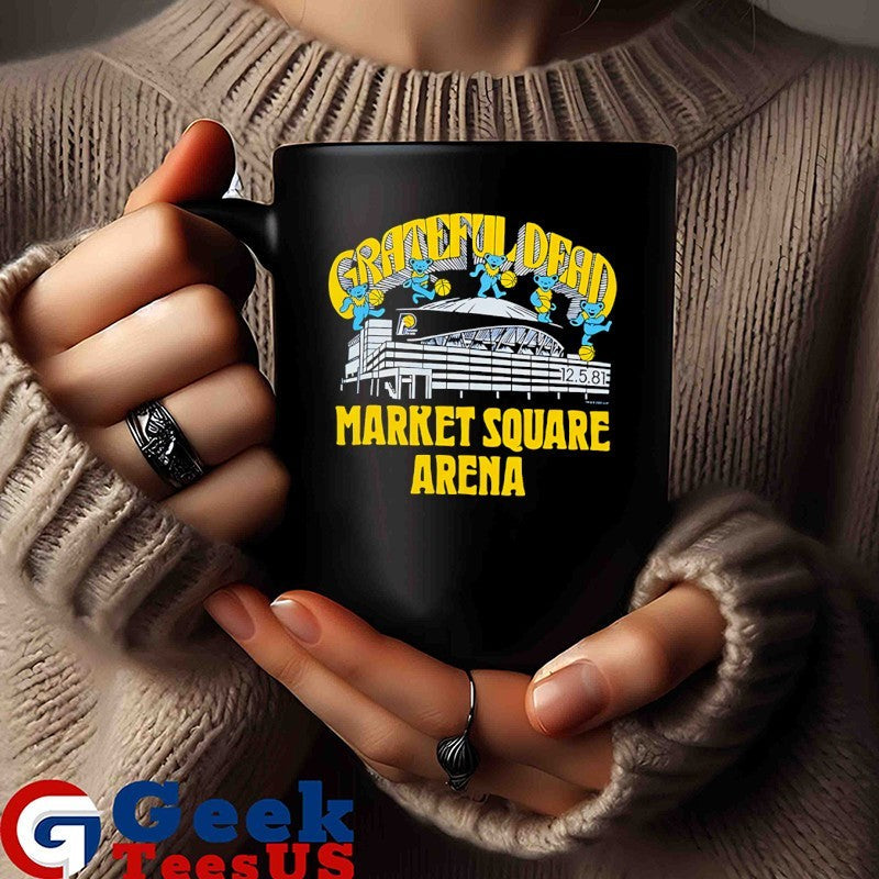 Grateful Dead Bears Indiana Pacers NBA Market Square Arena shirt