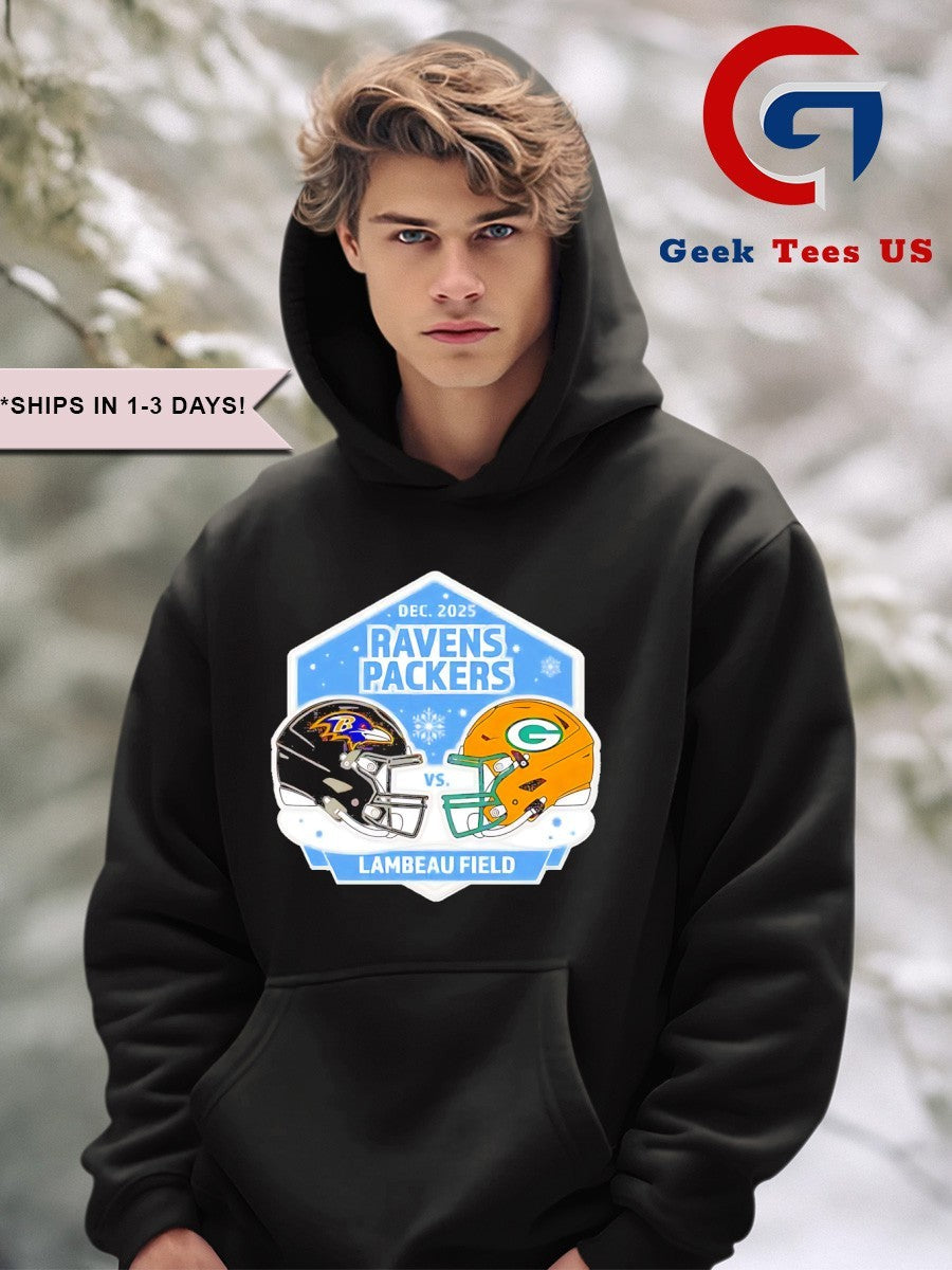 Green Bay Packers vs Baltimore Ravens Lambeau Field December 2025 Matchup Game shirt