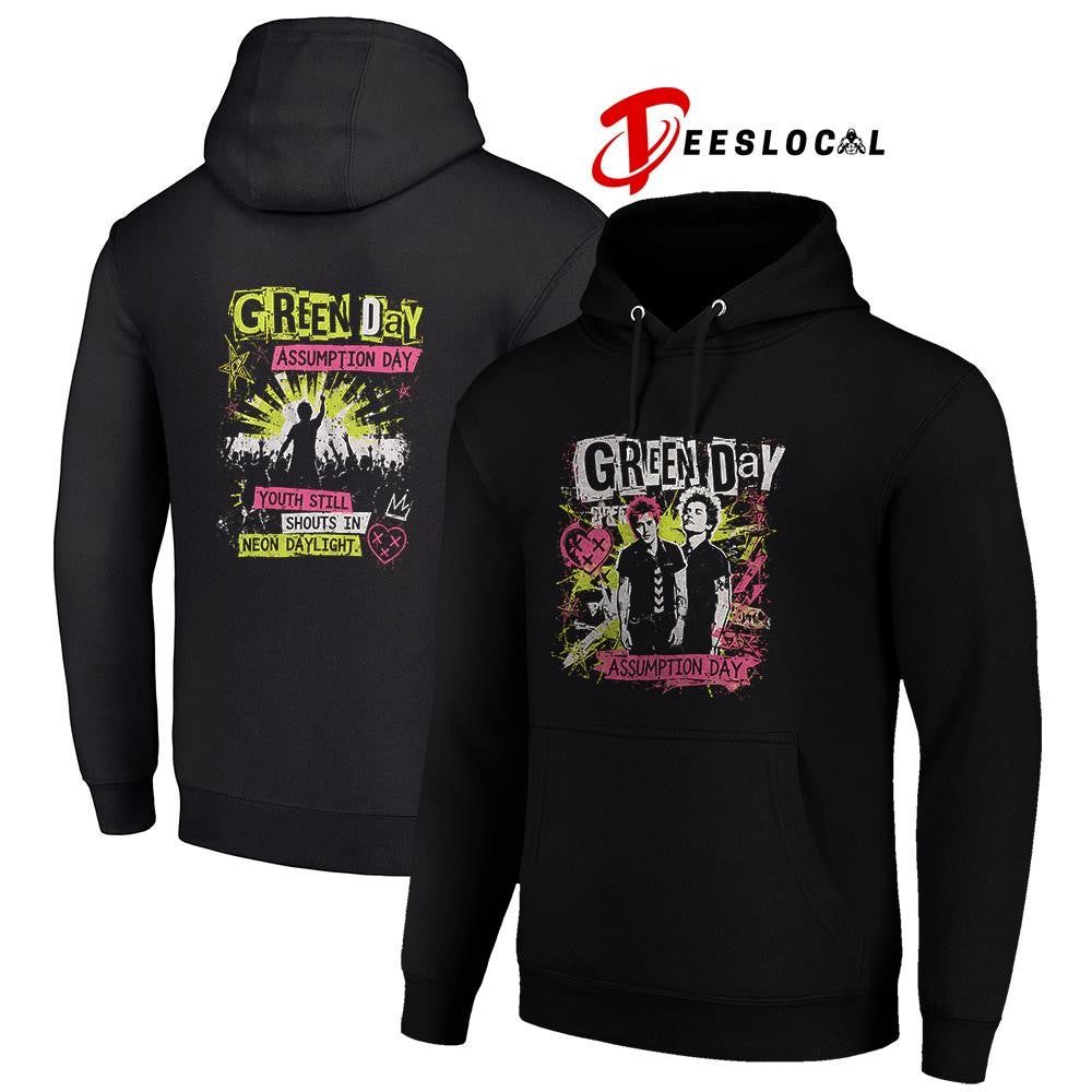 Green Day assumption day youth still shouts in neon daylight shirt