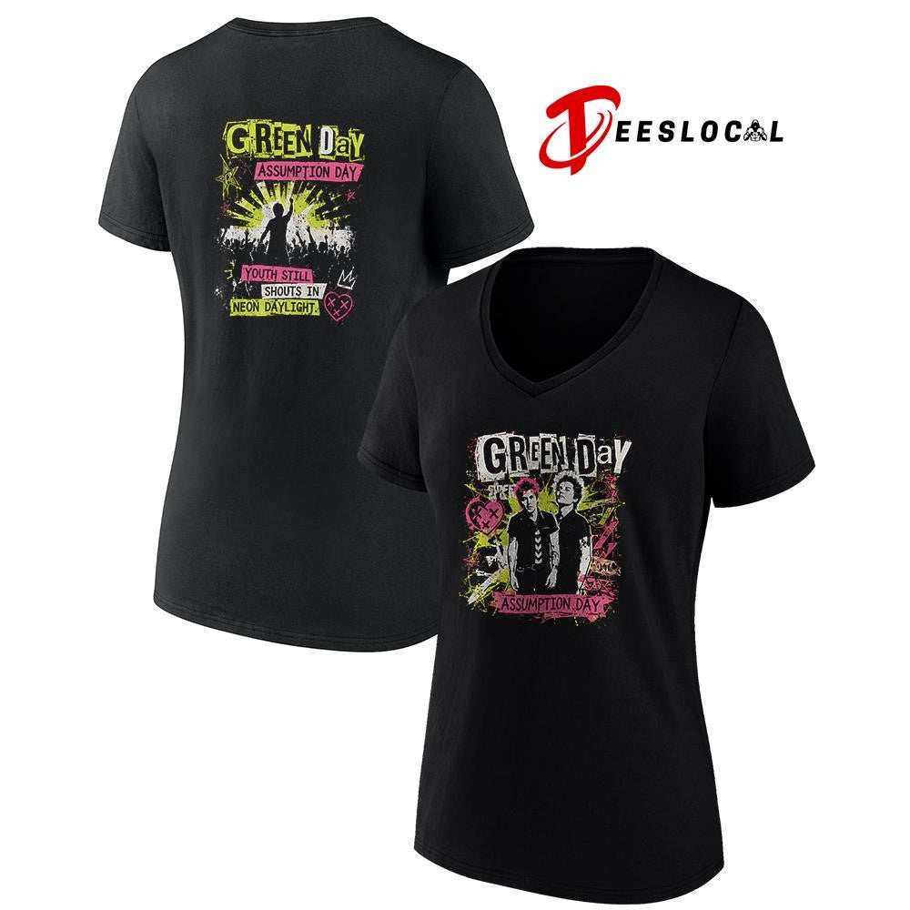 Green Day assumption day youth still shouts in neon daylight shirt
