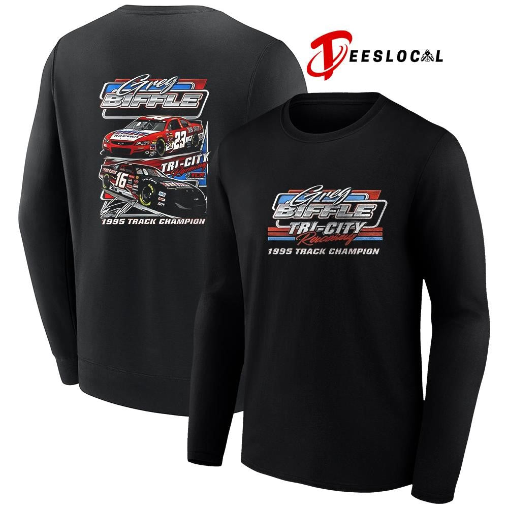 Greg Biffle Arca Past and Present raceway 1995 Track Champion car racing graphic shirt