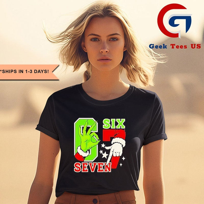 Grinch Santa 67 Christmas Tiktok Trending shirt