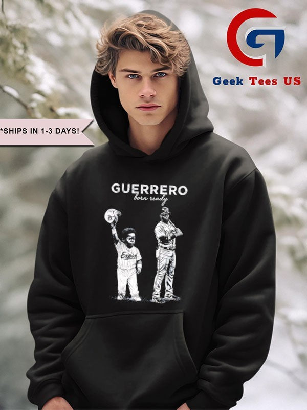 Guerrero Born Ready Toronto Blue Jays baseball portrait signature shirt