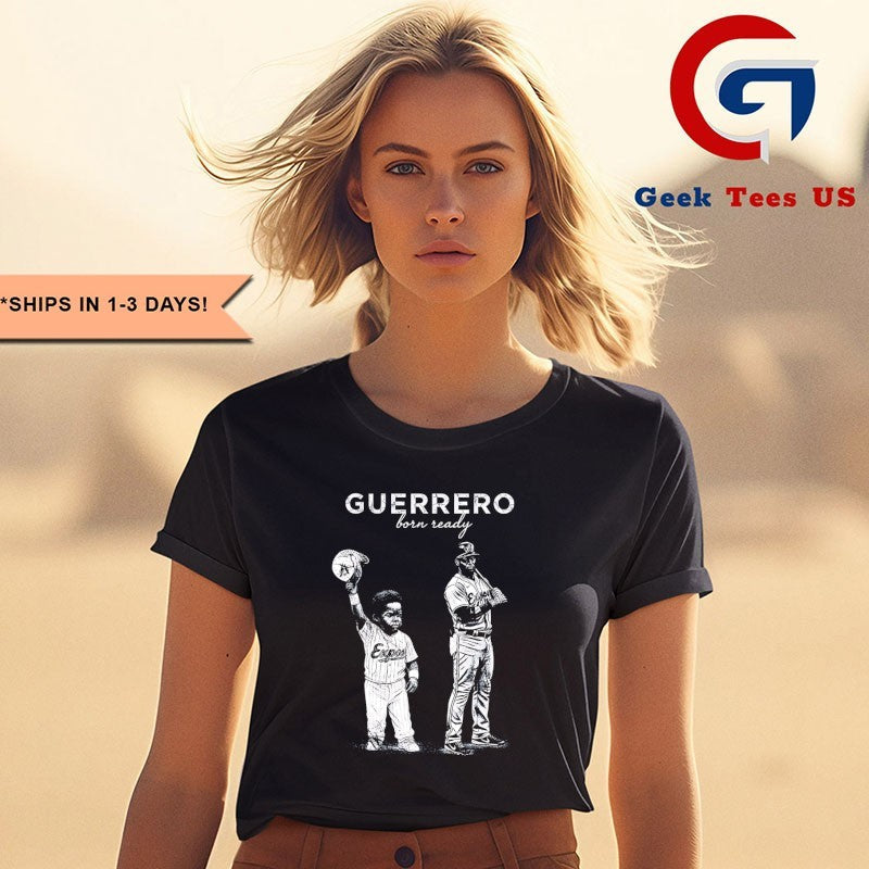 Guerrero Born Ready Toronto Blue Jays baseball portrait signature shirt