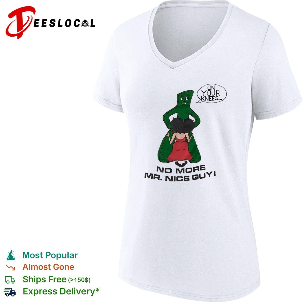 Gumby and Betty On Your Knees No More Mr Nice Guy shirt