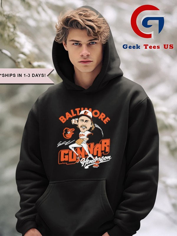 Gunnar Henderson player Baltimore Orioles baseball caricature shirt