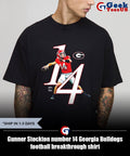 Gunner Stockton number 14 Georgia Bulldogs football breakthrough shirt