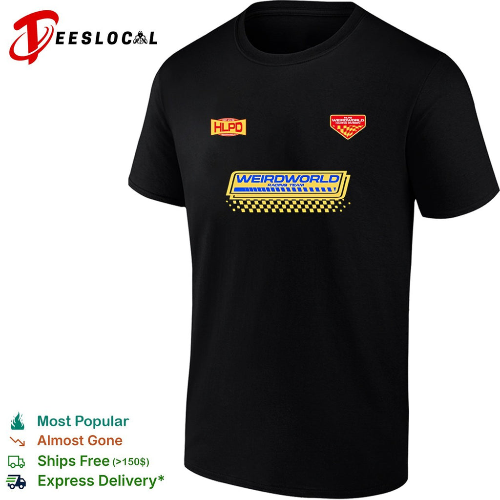 HLPD Weirdworld Racing Division Weirdworld Racing Team checkered flag shirt