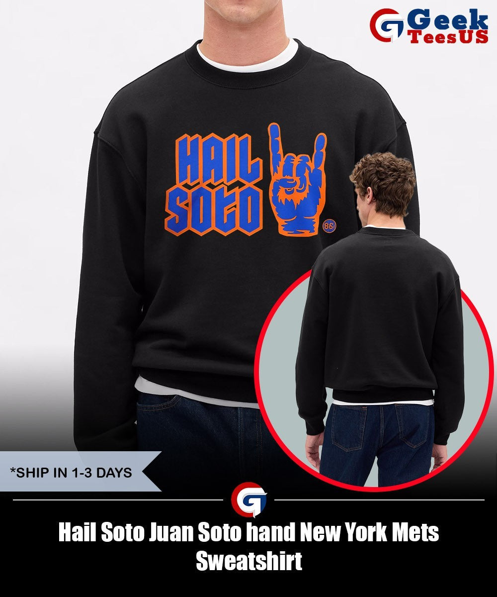 Hail Soto Juan Soto hand New York Mets shirt
