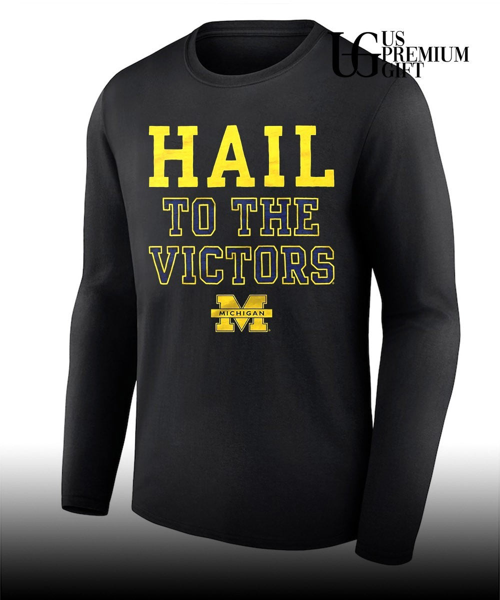 Hail to the victors Michigan Wolverines logo shirt