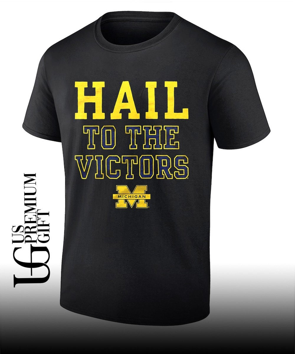 Hail to the victors Michigan Wolverines logo shirt