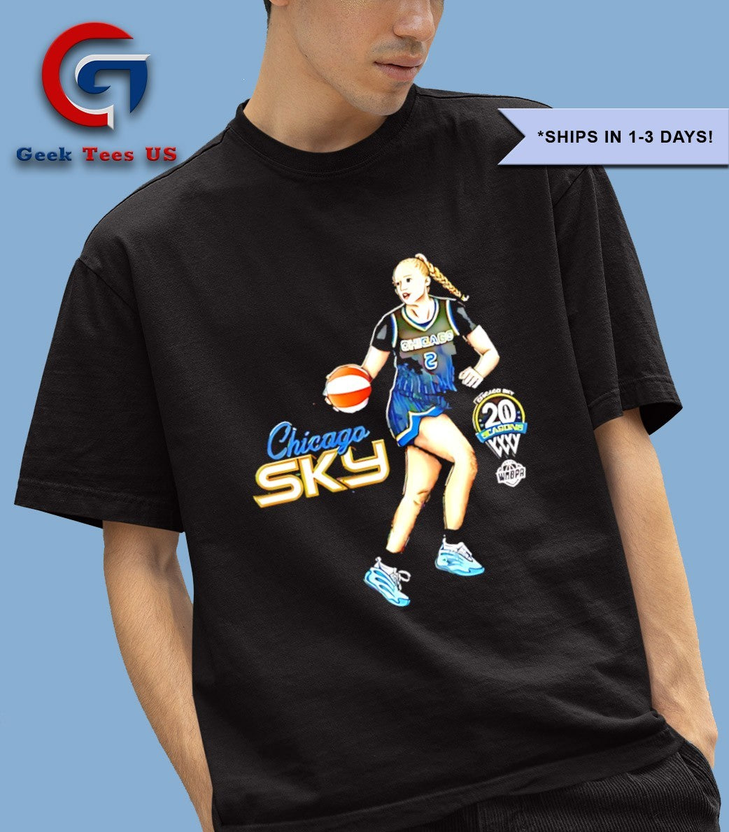 Hailey Van Lith Chicago Sky 20 Seasons 2025 WNBA cartoon shirt