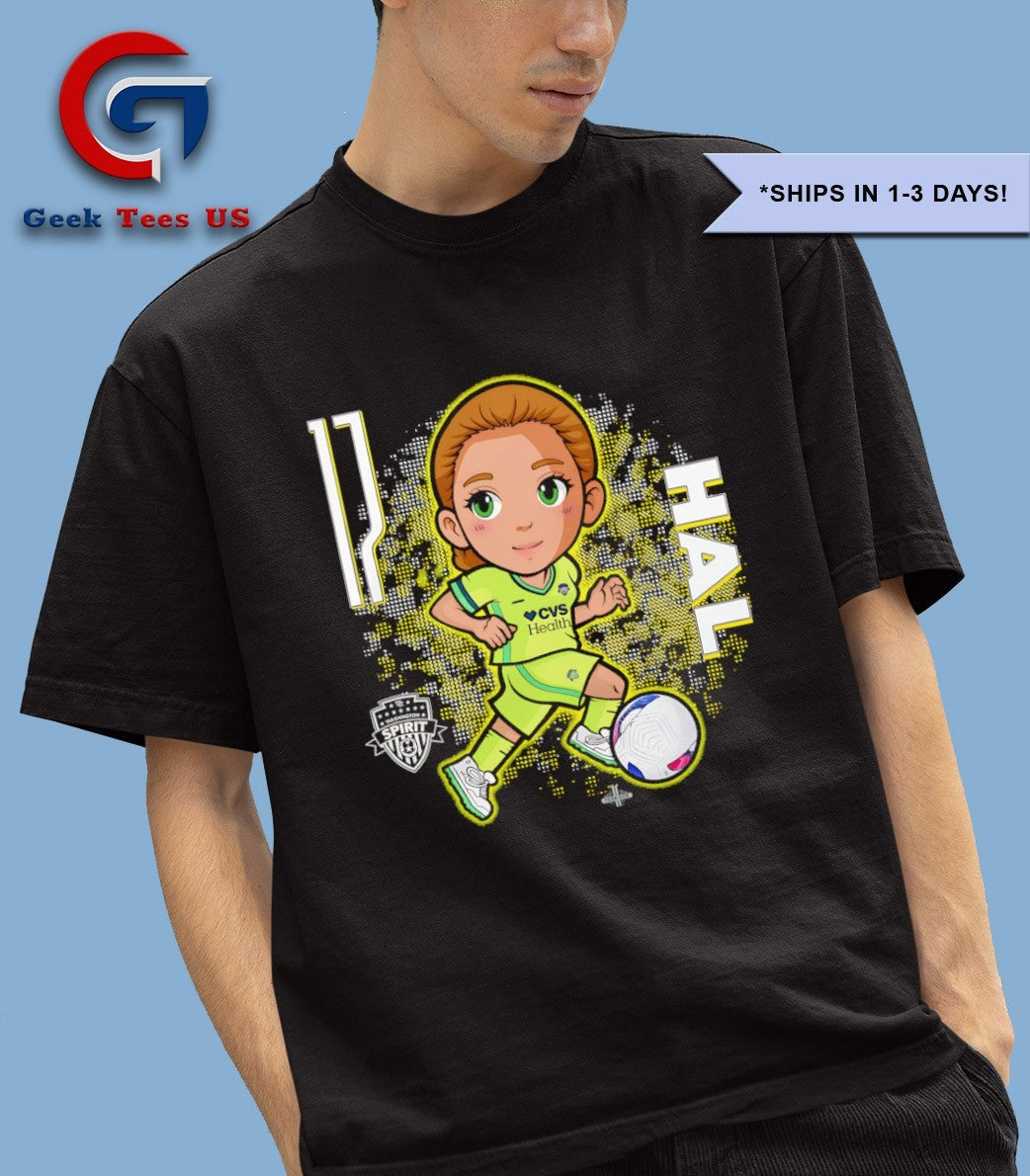 Hal Hershfelt Washington Spirit NWSL chibi graphic shirt