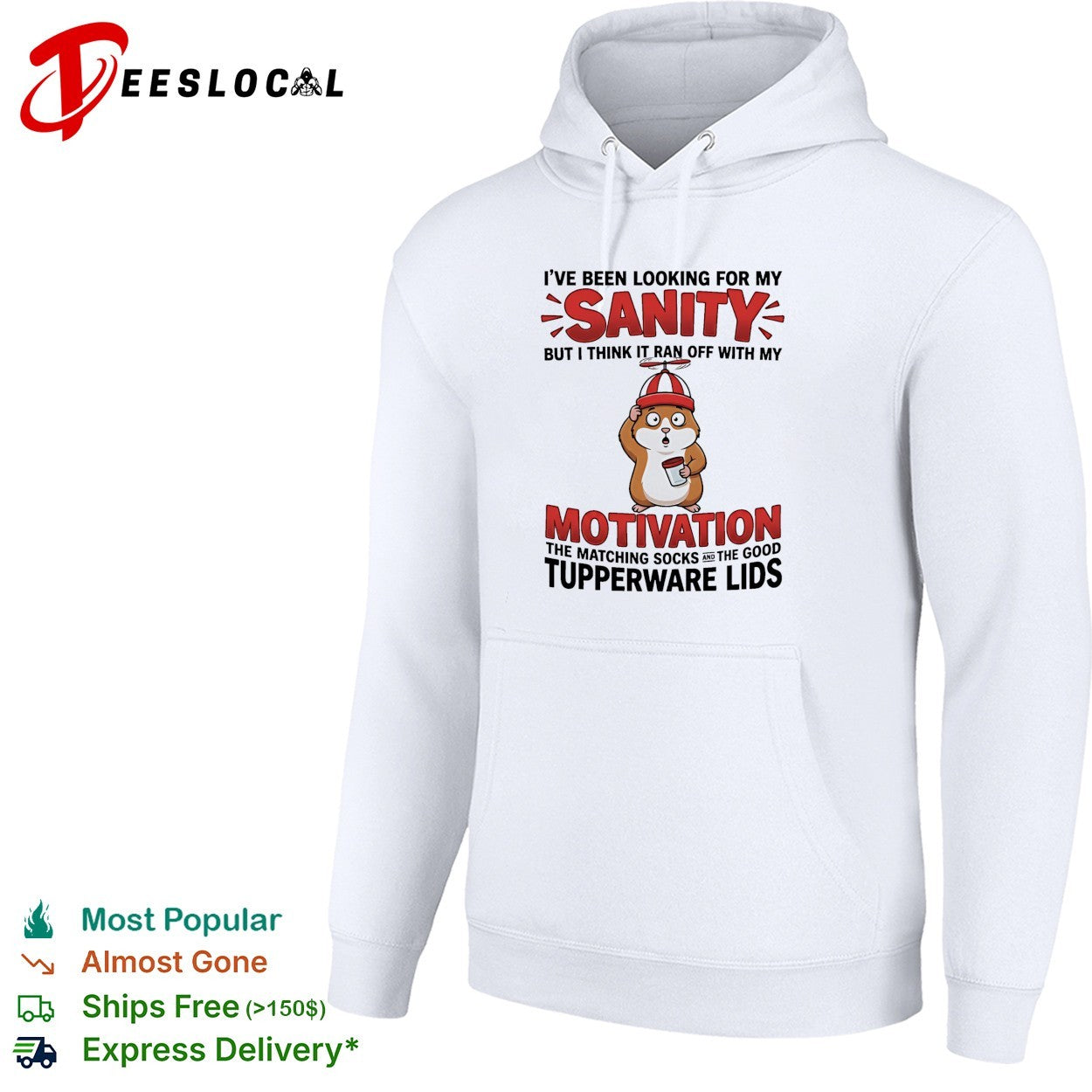 Hamster looking for my sanity motivation matching socks tupperware lids shirt