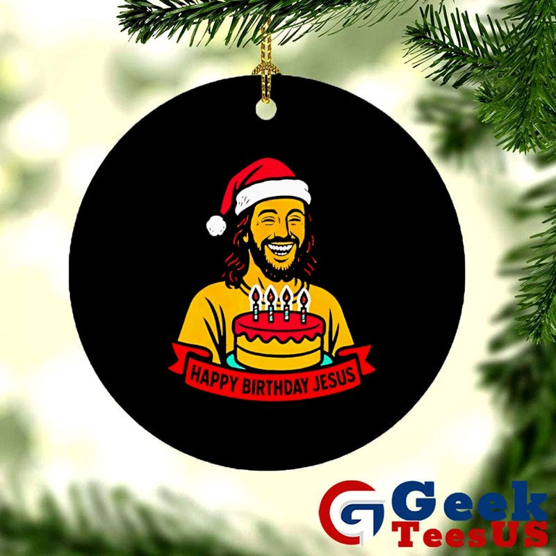 Happy Birthday Jesus Christmas hat Birthday Cake shirt