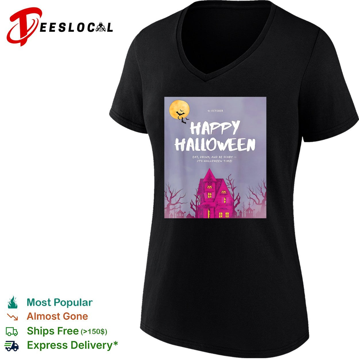 Happy Halloween 31 October haunted house shirt