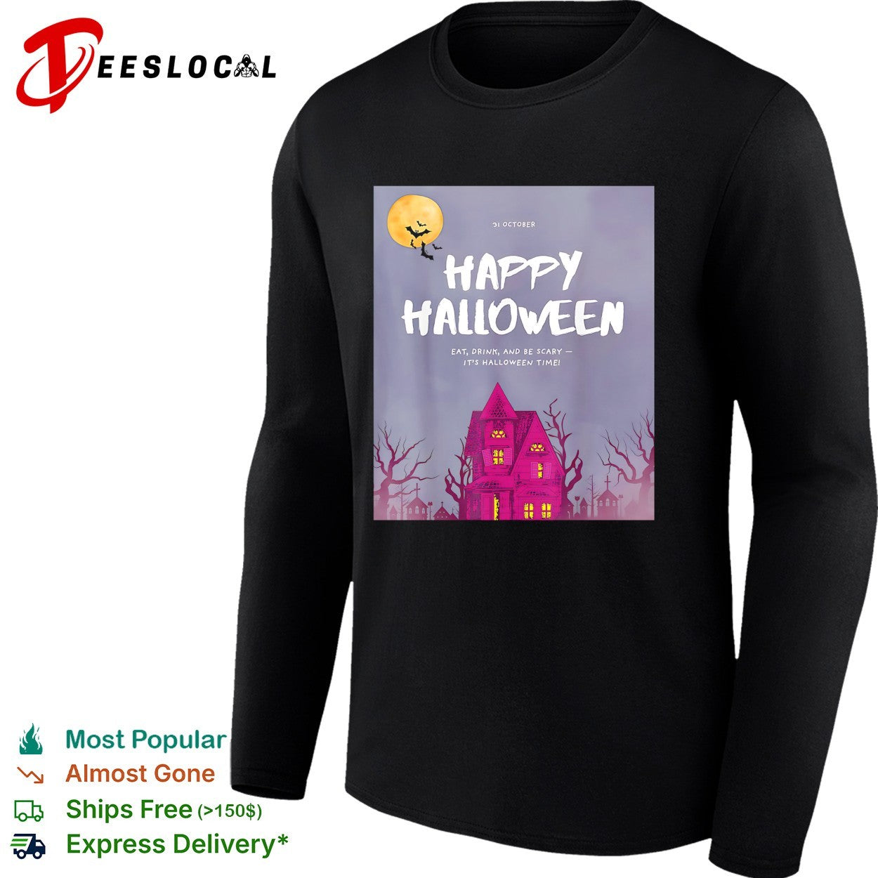 Happy Halloween 31 October haunted house shirt