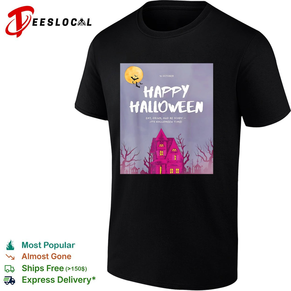 Happy Halloween 31 October haunted house shirt