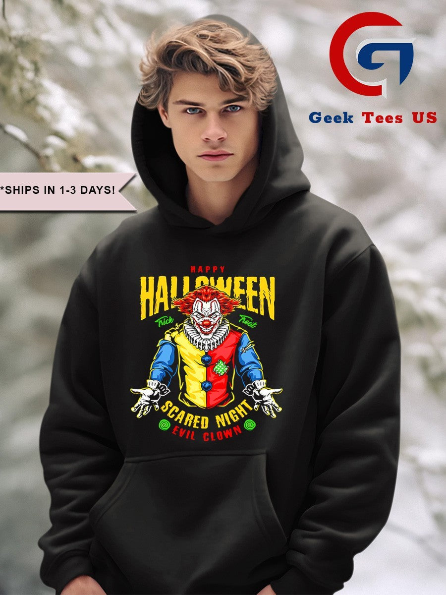 Happy Halloween Scared Night Evil Clown shirt