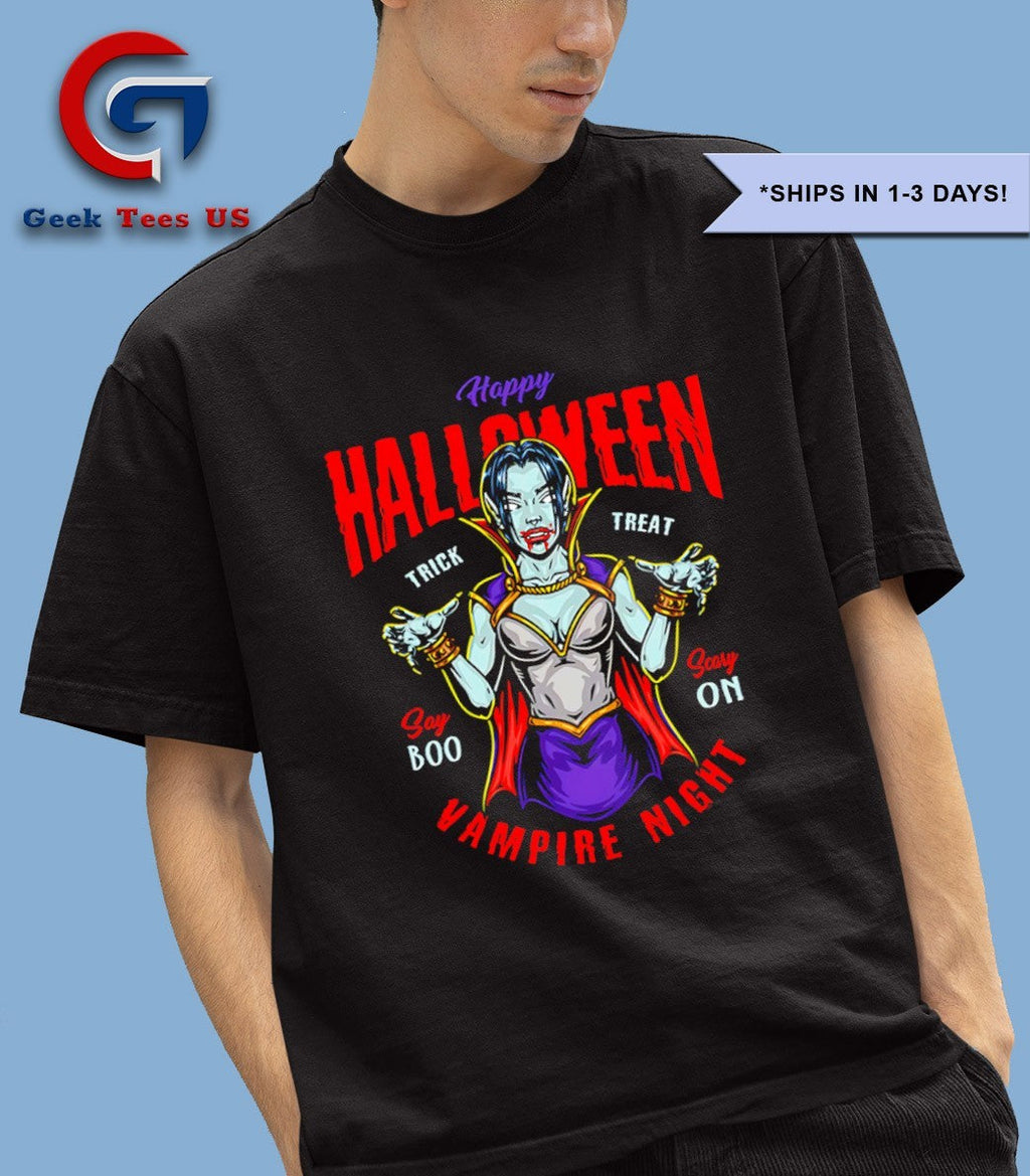 Happy Halloween Vampire Night 2025 shirt