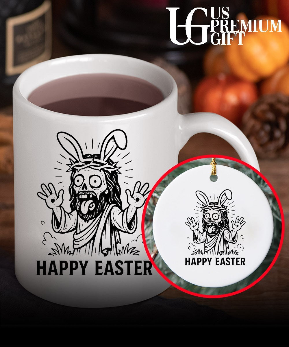Happy easter funny Jesus zombie shirt