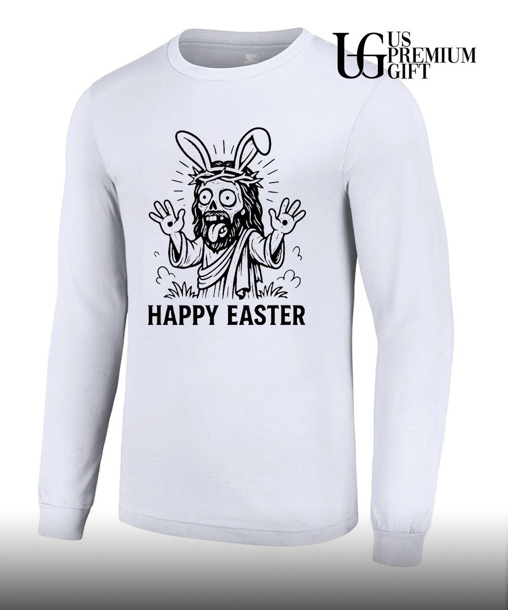 Happy easter funny Jesus zombie shirt