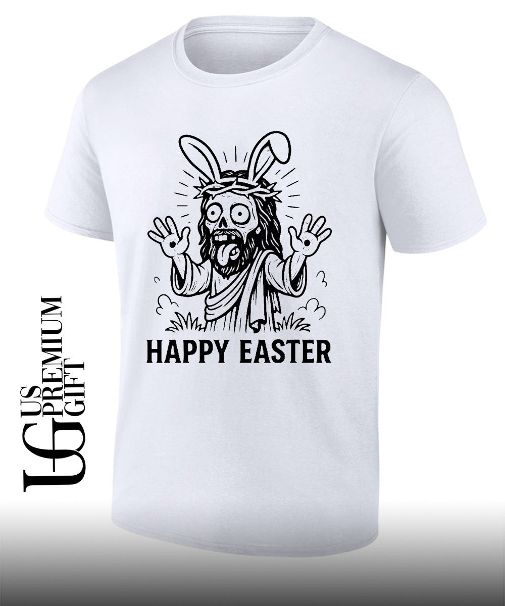 Happy easter funny Jesus zombie shirt