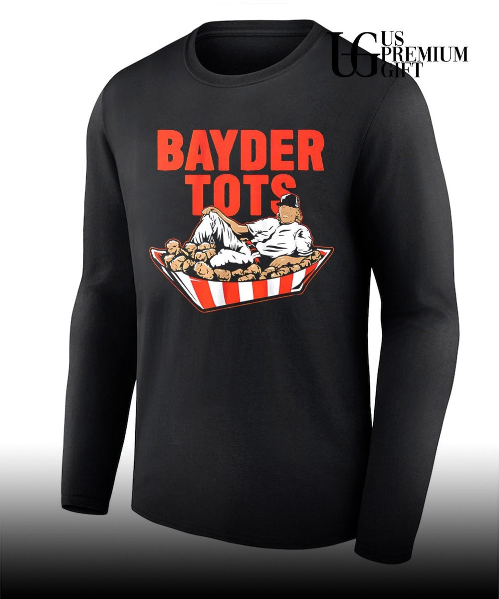 Harrison Bader wearing Bayder Tots San Francisco Giants shirt