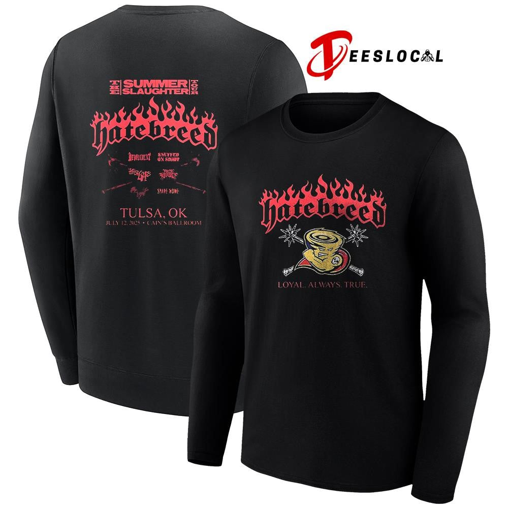 Hatebreed The Summer Slaughter tour loyal always true Tulsa Oklahoma Cain’s Ball Room graphic shirt